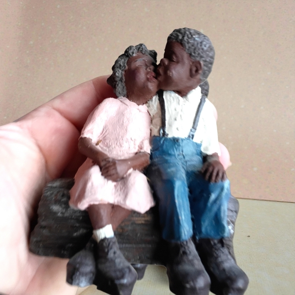 Vintage Four Seasons Figurine 1989 – Couple on Bench – Hand Painted #157 S​